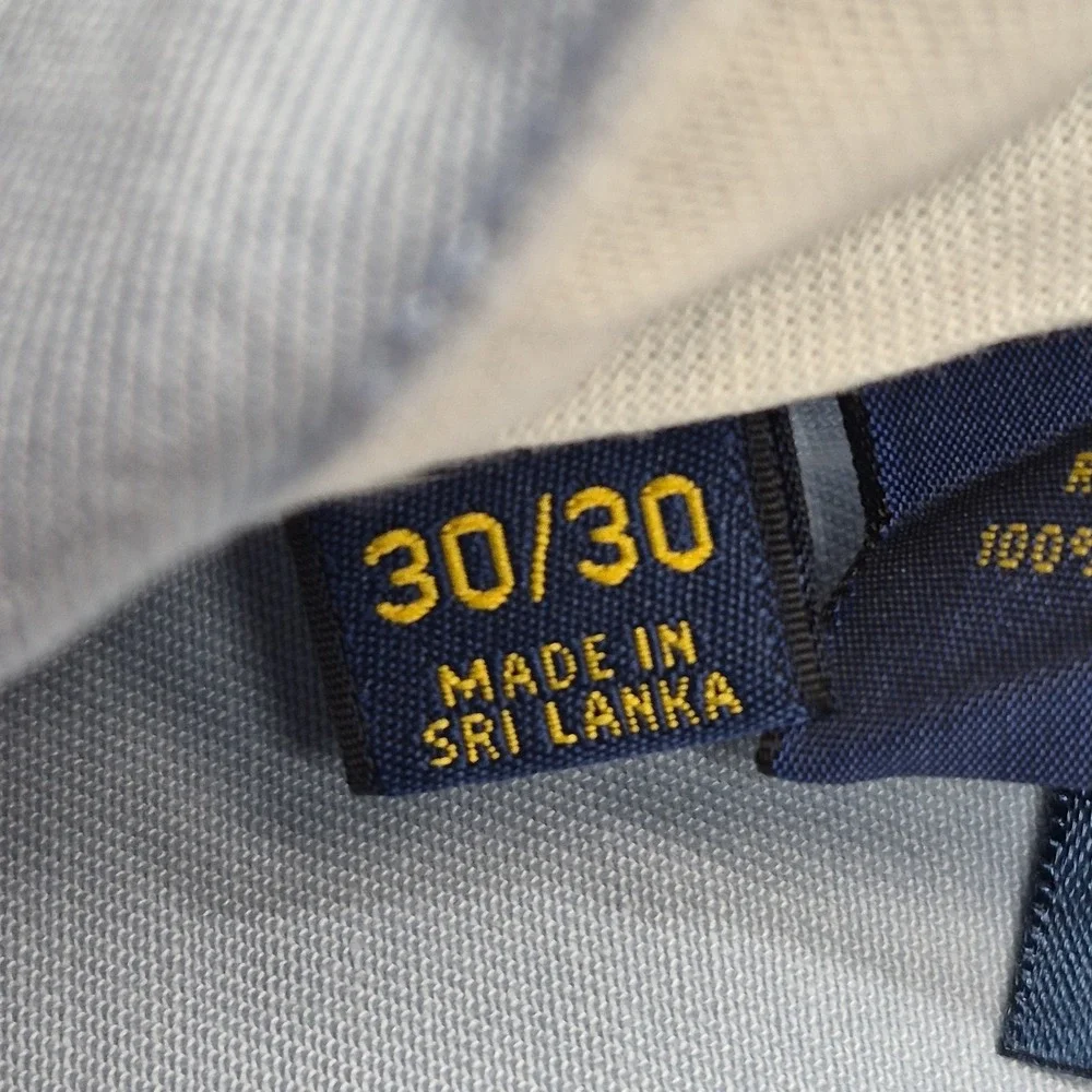 Polo Ralph Lauren Chino Pants Mens 30x30 Light Blue Classic Fit Straight Cotton